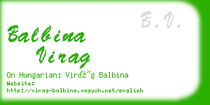 balbina virag business card